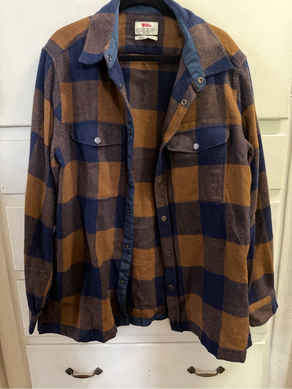 Fjallraven Blue & Brown Plaid Lightweight Shirt Jacket